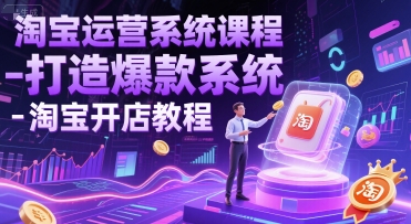 淘宝运营系统课程-打造爆款系统-淘宝开店教程_泡桐学堂