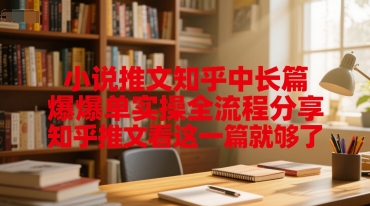 小说推文知乎中长篇爆单实操全流程分享，知乎推文看这一篇就够了_泡桐学堂