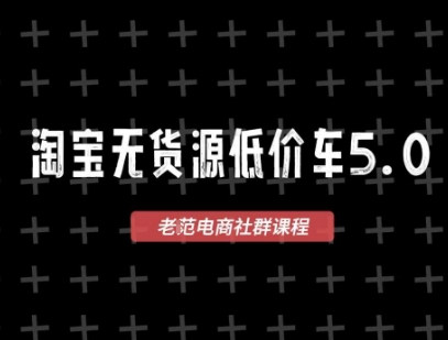 淘宝无货源2025VIP教程，​最新的淘宝无货源课程，1688代发，蓝海选品，零成本创业首选_泡桐学堂
