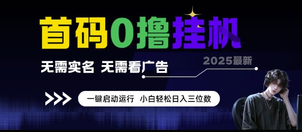 首码0撸挂G项目，无需实名无需看广告 一键启动运行，小白轻松日入三位数【揭秘】_泡桐学堂