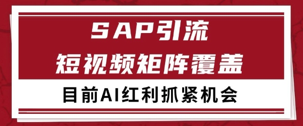 小红书某音sap赛道引流获客 自热矩阵日引200+【揭秘】_泡桐学堂