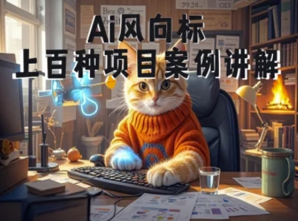 Ai风向标-附100种项目案例玩法-0基础小白到大神ai视频商业应用教学_泡桐学堂