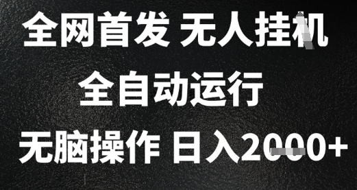 2025首发无人挂G项目，日入2k+，全自动运行，无脑操作，长期稳定 小白可玩【揭秘】_泡桐学堂