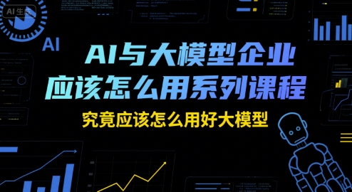AI与大模型企业应该怎么用系列课程，究竟应该怎么用好大模型_泡桐学堂
