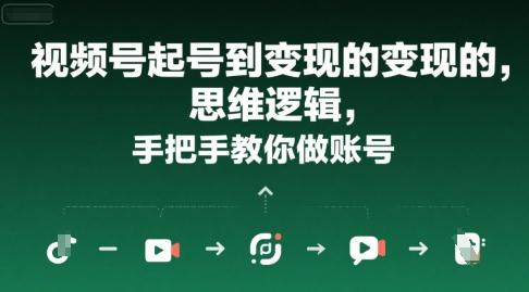 视频号起号到变现的思维逻辑，手把手教你做账号_泡桐学堂