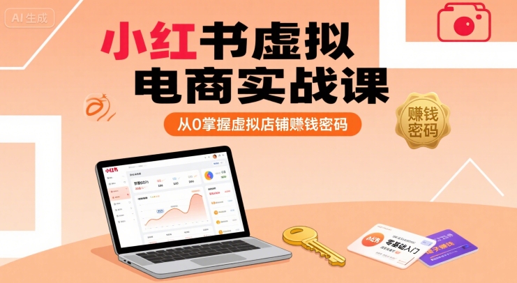 小红书虚拟电商实战课，从0掌握虚拟店铺賺钱密码_泡桐学堂