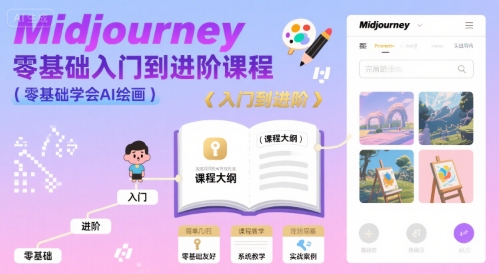 midjourney零基础入门到进阶课程，零基础学会AI绘画_泡桐学堂