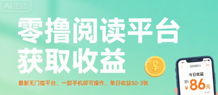 零撸阅读平台获取收益，最新无门槛平台，一部手机即可操作，单日收益50-3张【揭秘】_泡桐学堂